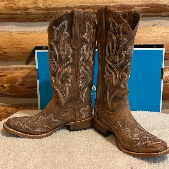 Lane Saratoga Square toe boots. Size 8.5 (Tan) - Picture 6 of 10